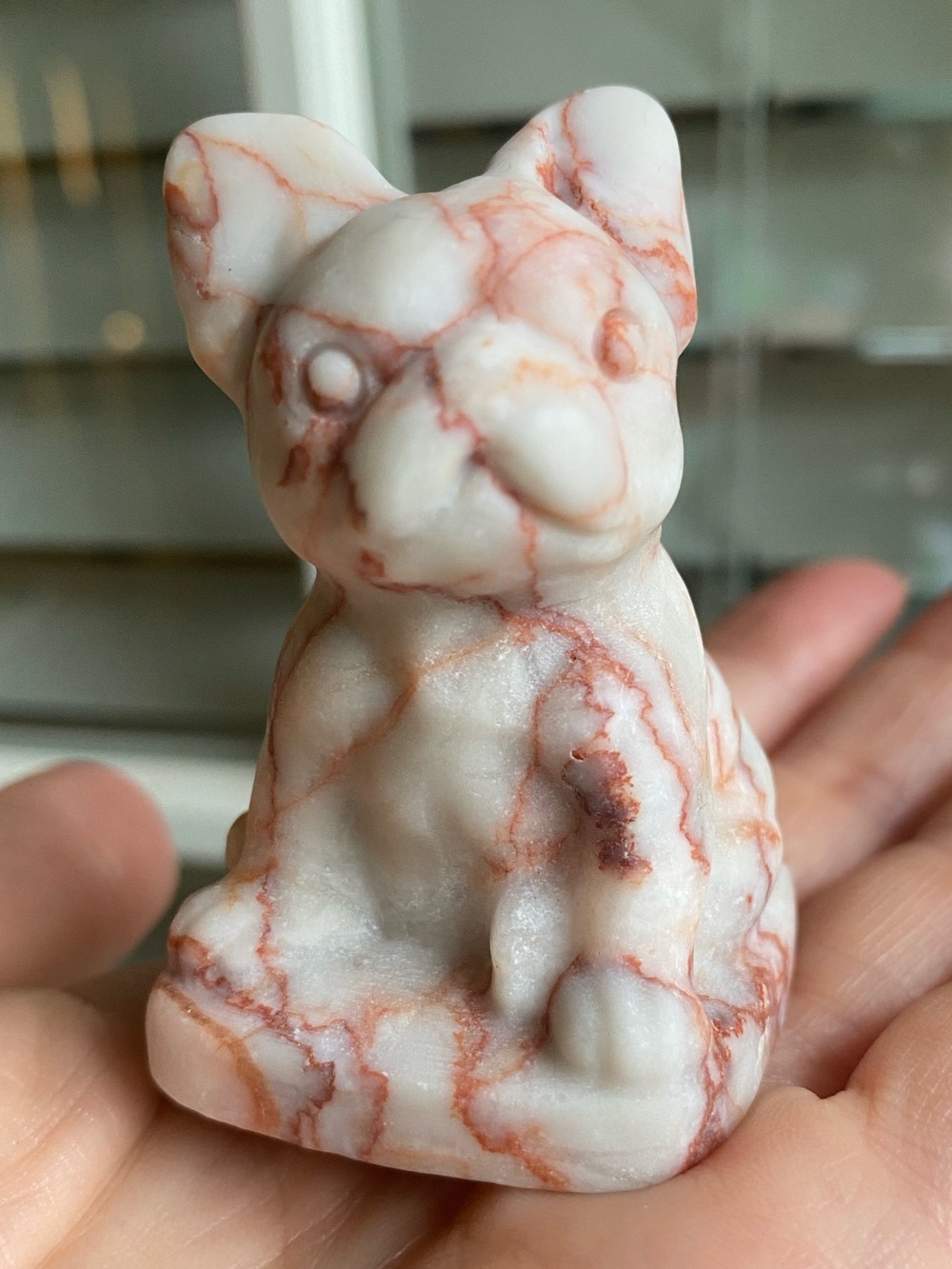 Red Vein Bulldog Puppy Figurine
